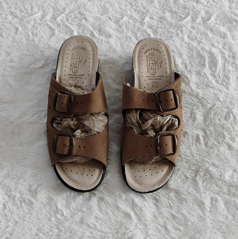 Fly Flot Leather Anatomic Anti-Shock Sandals